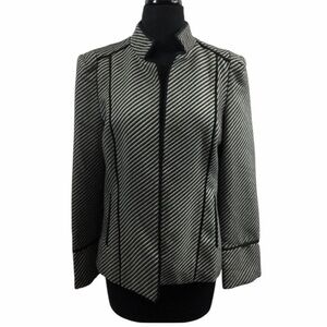 Chico’s Striped Open Front Jacket Size 1